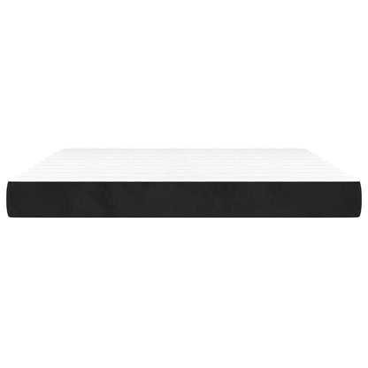 Taschenfederkernmatratze Mittel Schwarz 160x200x20 cm Samt