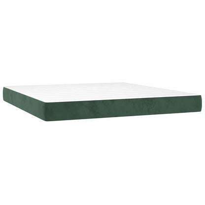 Taschenfederkernmatratze Mittel Dunkelgrün 160x200x20 cm Samt