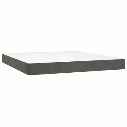Taschenfederkernmatratze Mittel Dunkelgrau 180x200x20 cm Samt