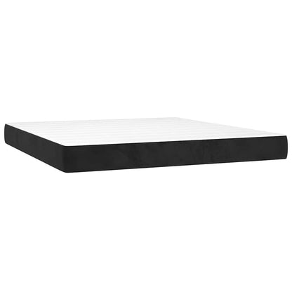 Taschenfederkernmatratze Mittel Schwarz 180x200x20 cm Samt