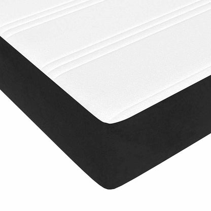 Taschenfederkernmatratze Mittel Schwarz 180x200x20 cm Samt