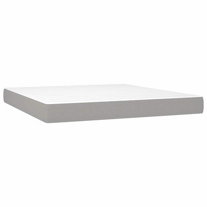 Taschenfederkernmatratze Mittel Hellgrau 152x203x20 cm Stoff