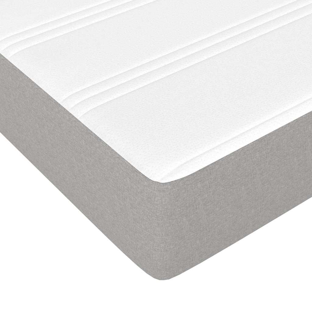 Taschenfederkernmatratze Mittel Hellgrau 152x203x20 cm Stoff
