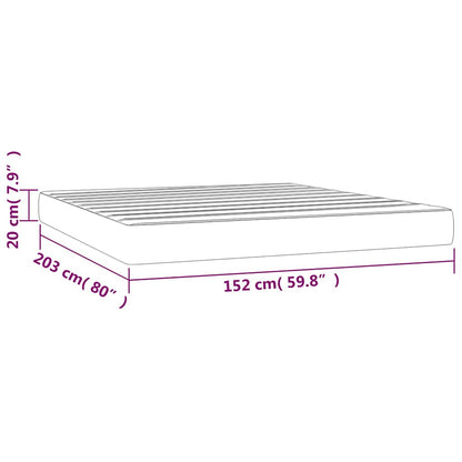 Taschenfederkernmatratze Mittel Hellgrau 152x203x20 cm Stoff
