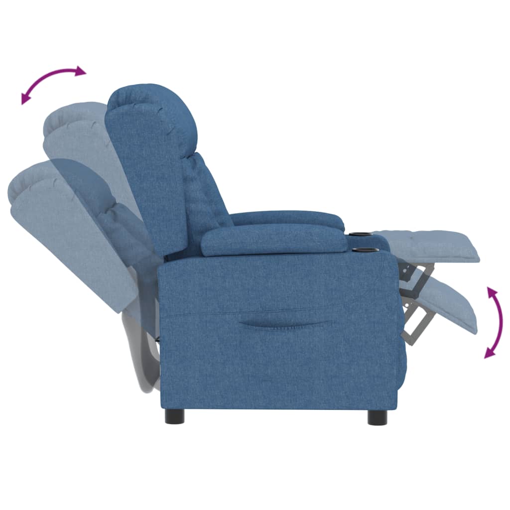 Relaxsessel Blau Stoff