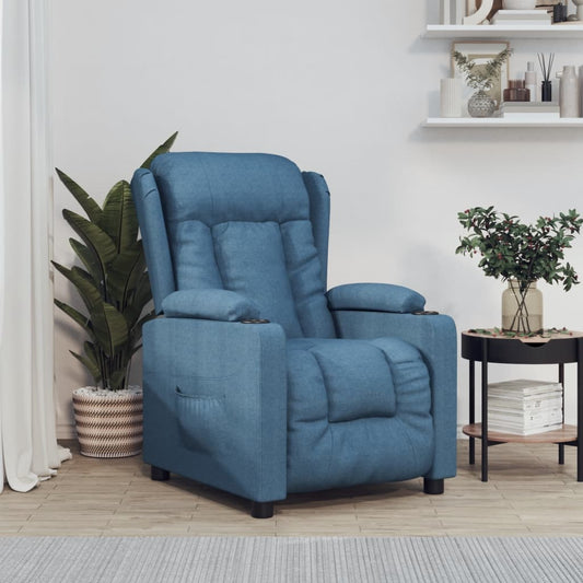 Relaxsessel Blau Stoff