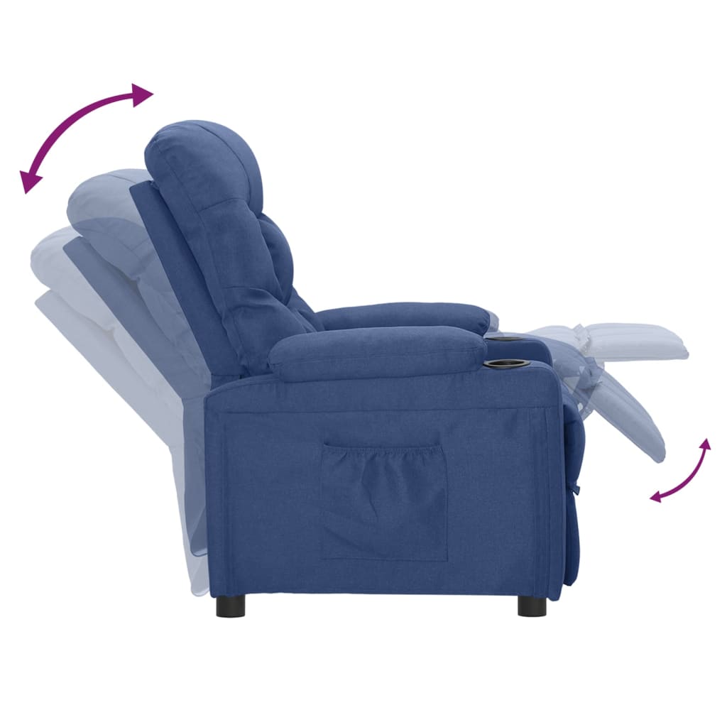 Relaxsessel Blau Stoff