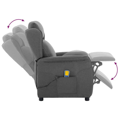 Massagesessel mit Kissen Hellgrau 93,5 x 67,5 x 101,5 cm Stoff