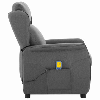 Massagesessel mit Kissen Hellgrau 93,5 x 67,5 x 101,5 cm Stoff