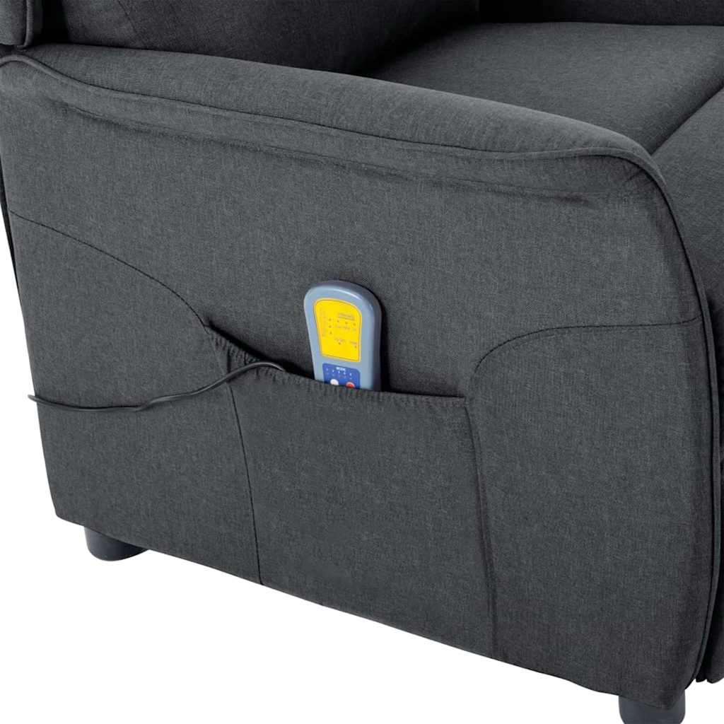 Massagesessel Dunkelgrau 67.5 x 93.5 x 101.5 cm Stoff