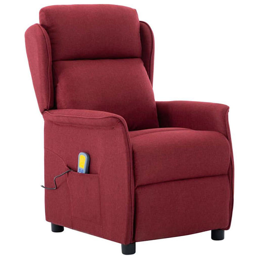 Massagesessel mit Kissen Wein 67.5 x 93.5 x 101.5 cm Stoff
