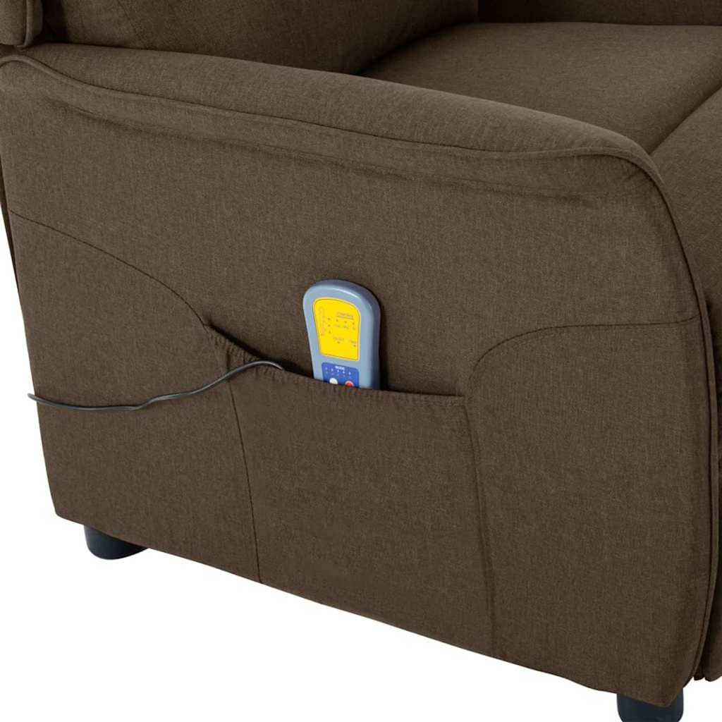 Massagesessel Braun 67.5 x 93.5 x 101.5 cm Stoff und Schaum