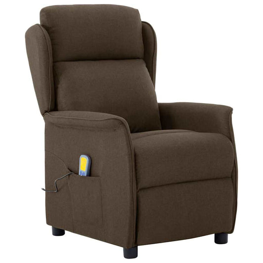 Massagesessel Braun 67.5 x 93.5 x 101.5 cm Stoff und Schaum