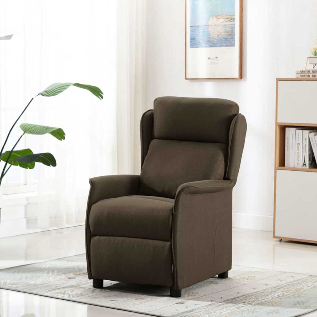Massagesessel Braun 67.5 x 93.5 x 101.5 cm Stoff und Schaum