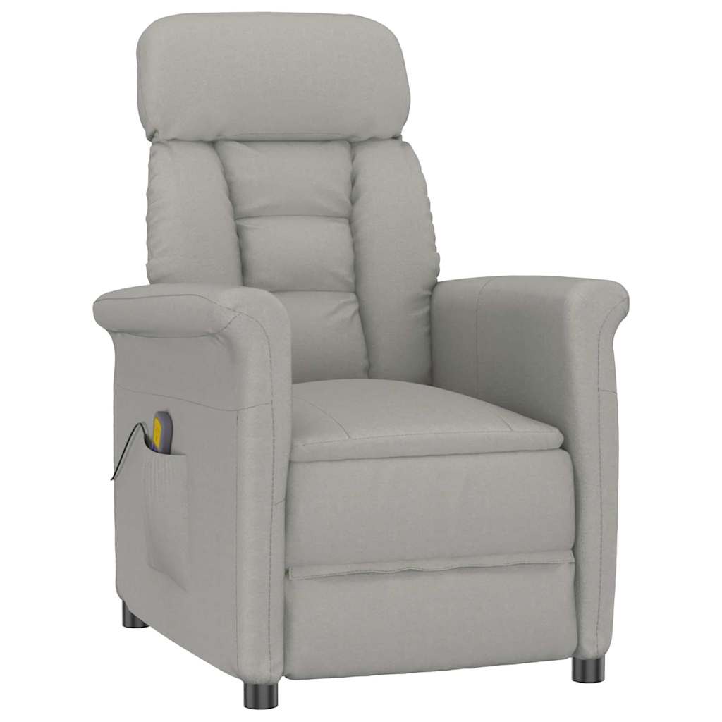 Massagesessel Hellgrau 96,5 x 70,5 x 95 cm Mikrofaser