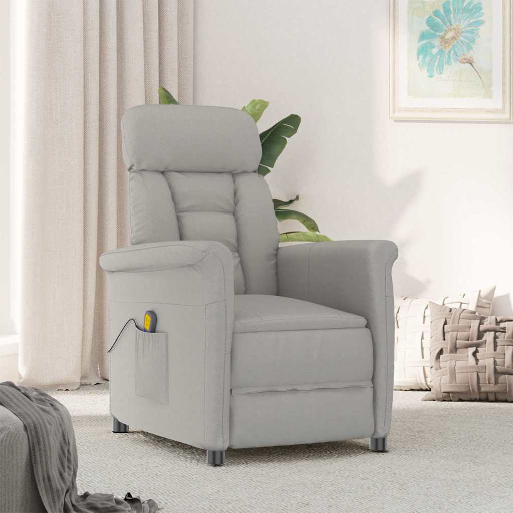 Massagesessel Hellgrau 96,5 x 70,5 x 95 cm Mikrofaser