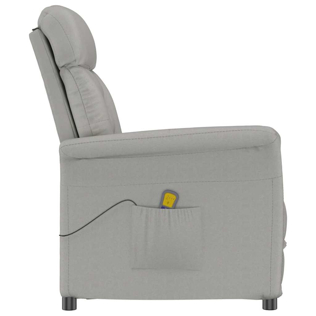 Massagesessel Hellgrau 96,5 x 70,5 x 95 cm Mikrofaser