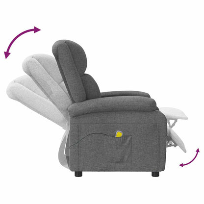 Massagesessel Dunkelgrau Stoff
