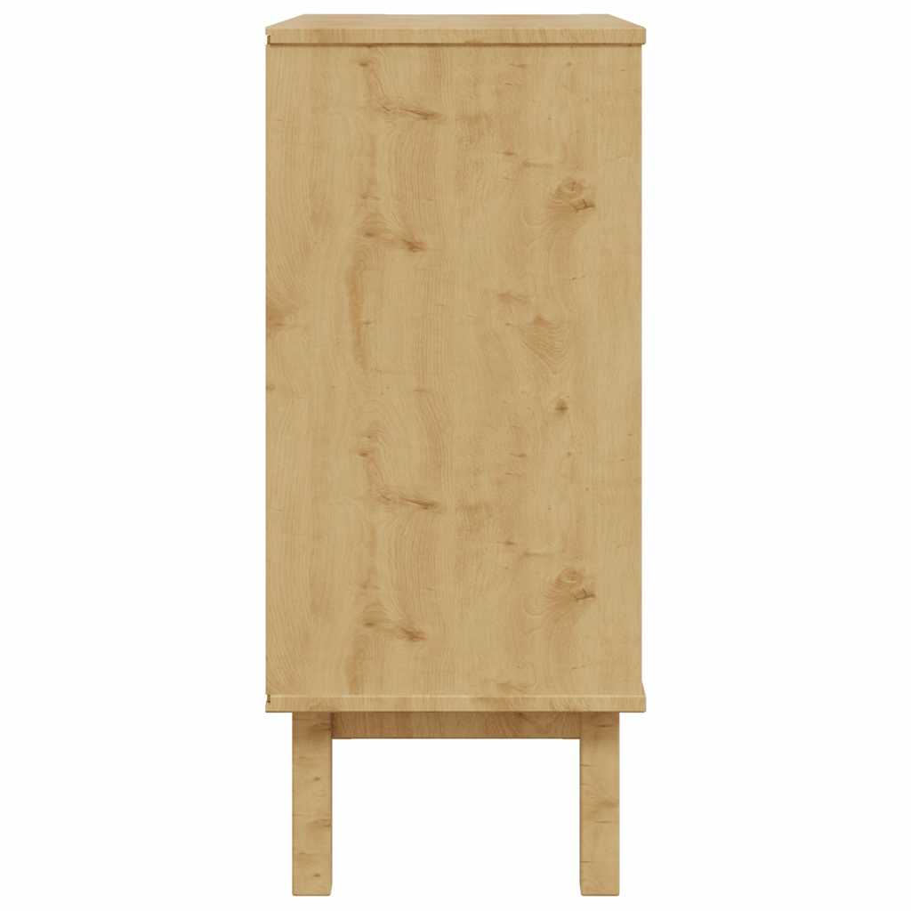 Schubladenschrank OTTA Braun&Grau 76,5x39,5x90 cm Massivholz