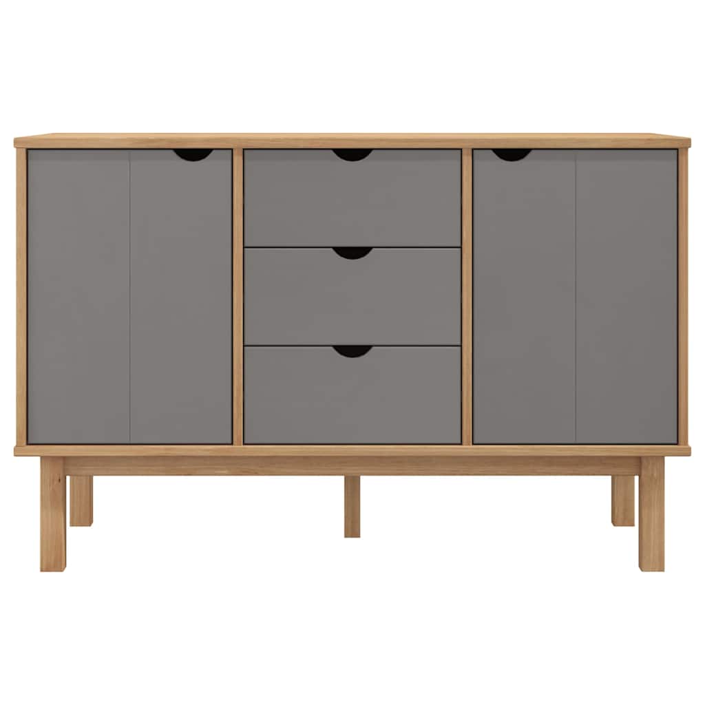 Sideboard OTTA Braun&Grau 113,5x43x73 cm Massivholz Kiefer