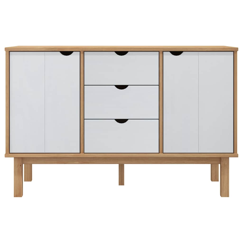 Sideboard OTTA Braun&Weiß 113,5x43x73 cm Massivholz Kiefer