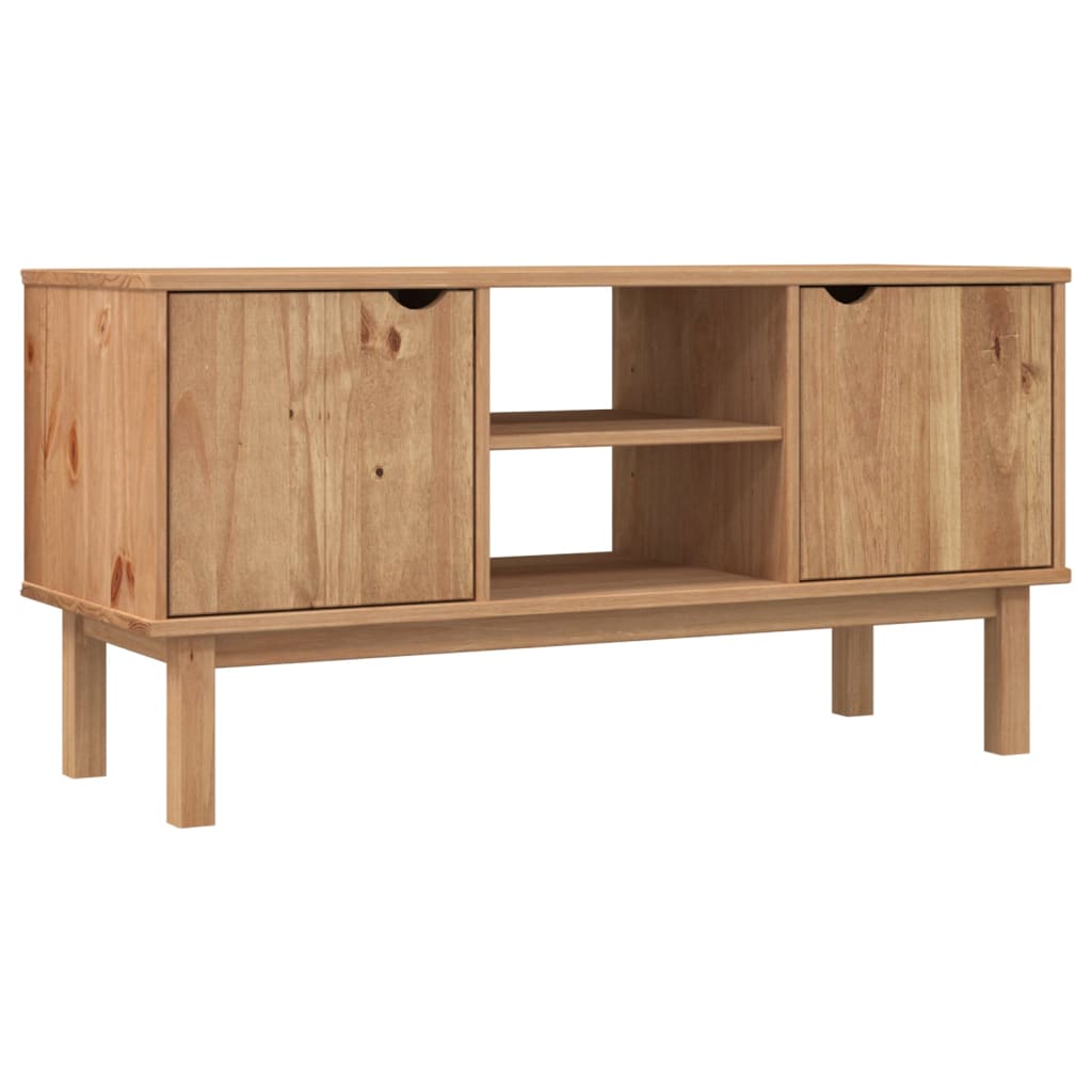 Meuble TV OTTA 113,5x43x57 cm en pin massif