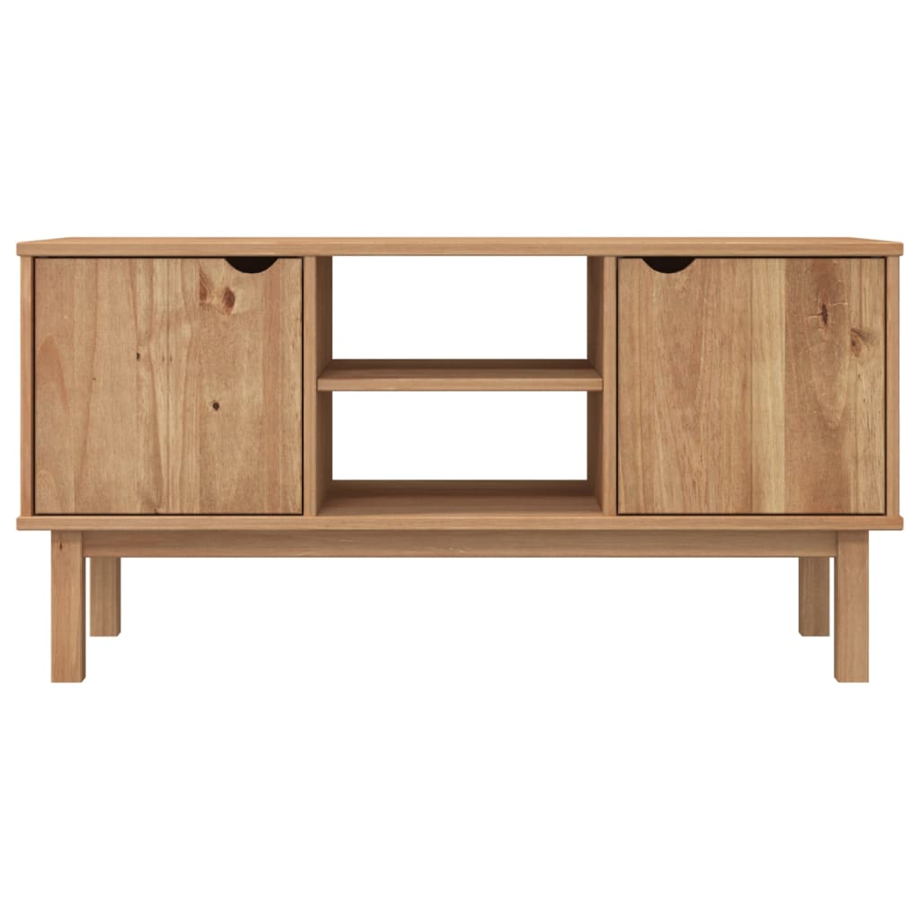 Meuble TV OTTA 113,5x43x57 cm en pin massif