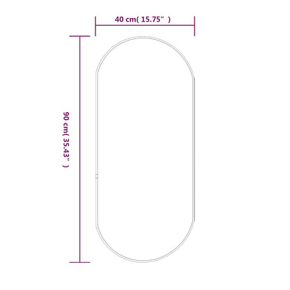 Wandspiegel Silbern 90x40 cm Oval