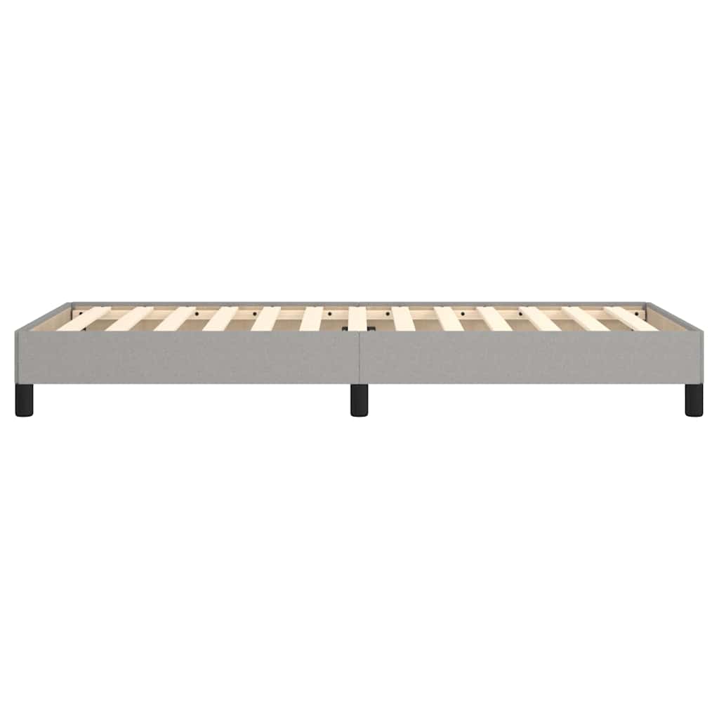 Bettgestell ohne Matratze Hellgrau 90x200 cm Stoff