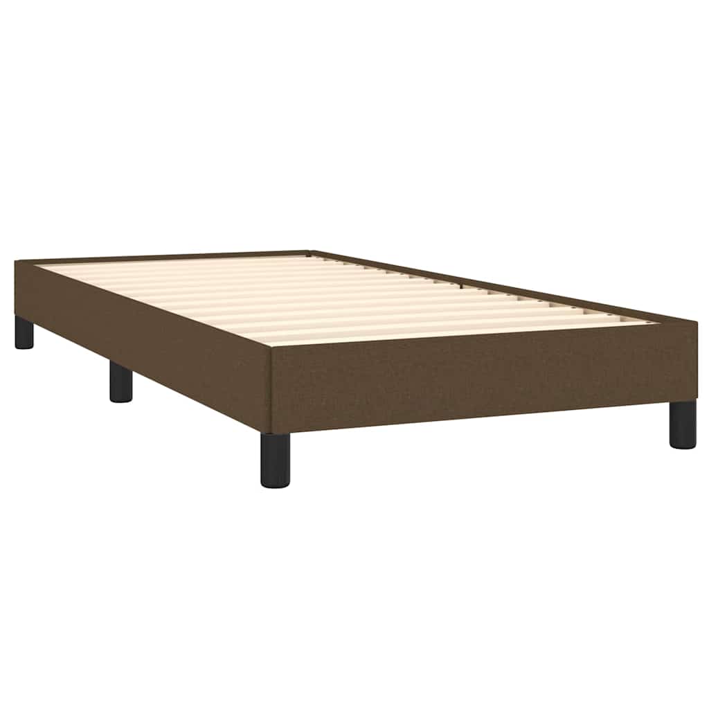 Bettgestell ohne Matratze Dunkelbraun 90x200 cm Stoff