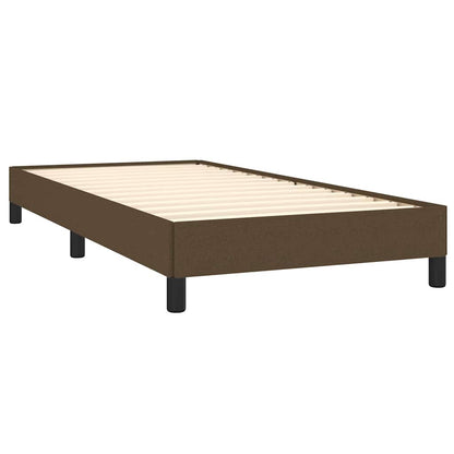 Bettgestell ohne Matratze Dunkelbraun 90x200 cm Stoff