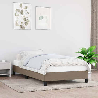 Bettgestell ohne Matratze Taupe 90x200 cm Stoff