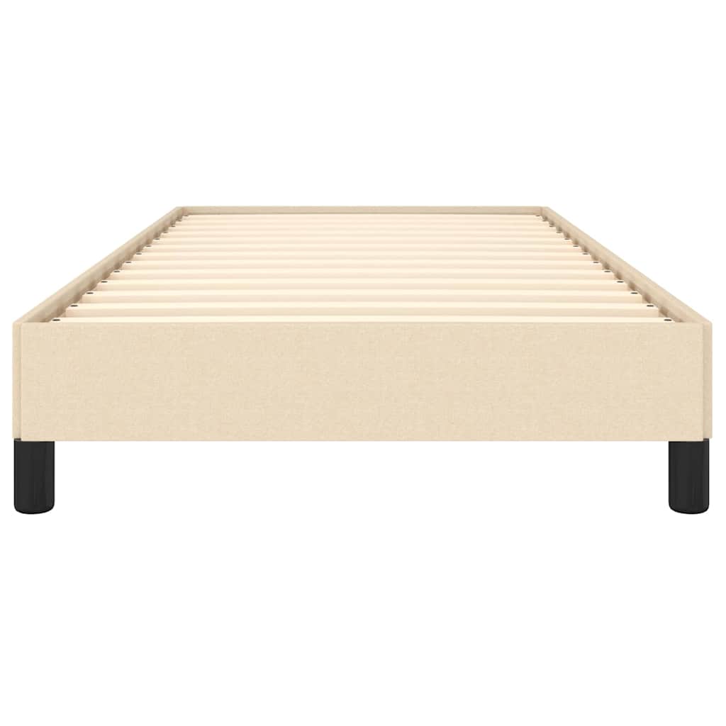 Bettgestell ohne Matratze Creme 90x200 cm Stoff