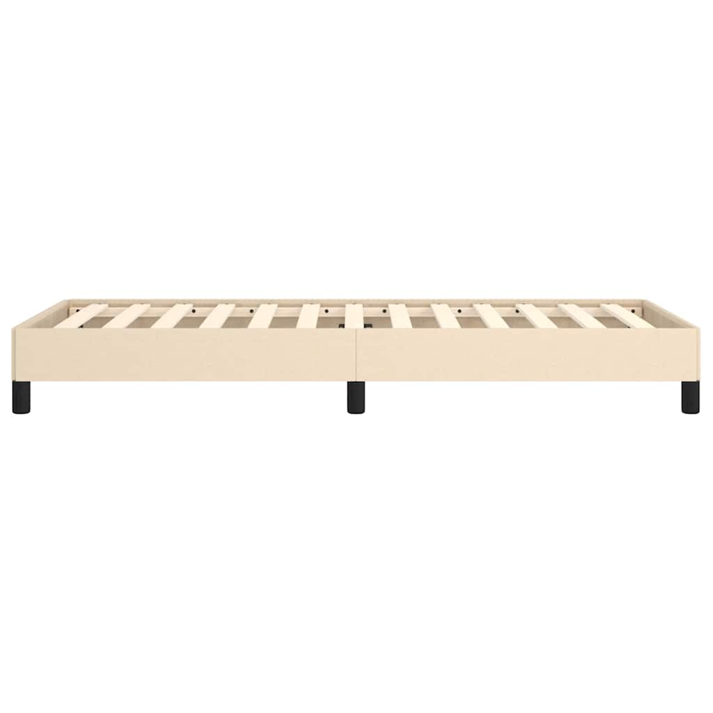 Bettgestell ohne Matratze Creme 90x200 cm Stoff