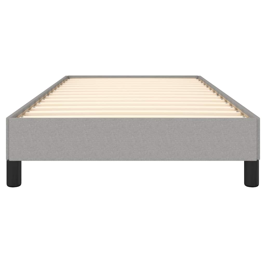 Bettgestell ohne Matratze Hellgrau 100x200 cm Stoff