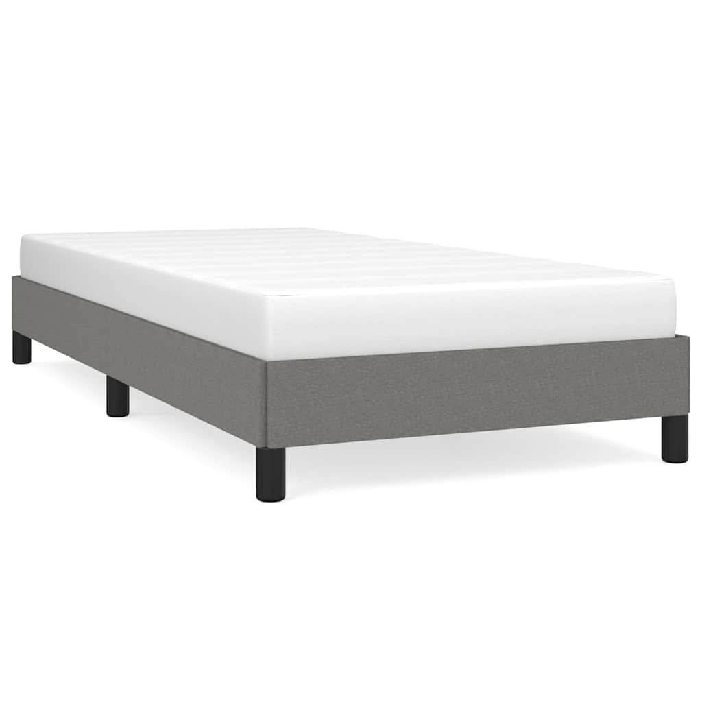 Bettgestell ohne Matratze Dunkelgrau 100x200 cm Stoff