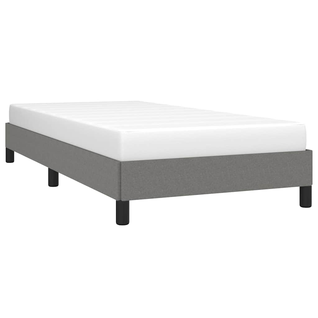 Bettgestell ohne Matratze Dunkelgrau 100x200 cm Stoff