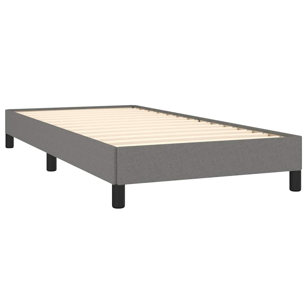 Bettgestell ohne Matratze Dunkelgrau 100x200 cm Stoff