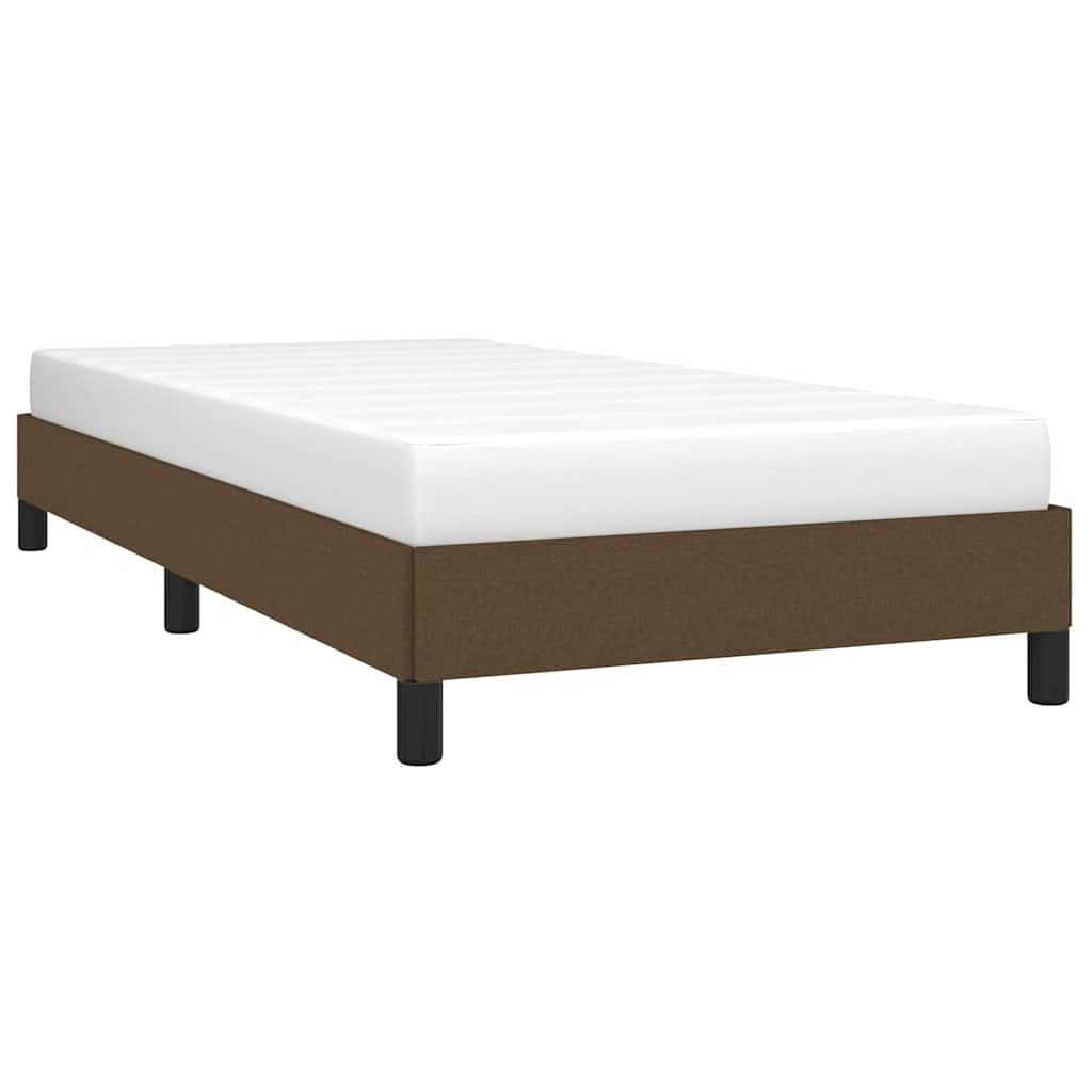Bettgestell ohne Matratze Dunkelbraun 100x200 cm Stoff