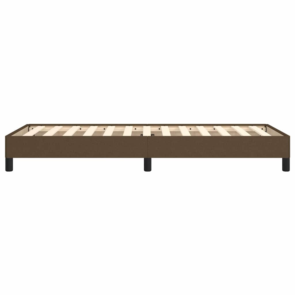 Bettgestell ohne Matratze Dunkelbraun 100x200 cm Stoff