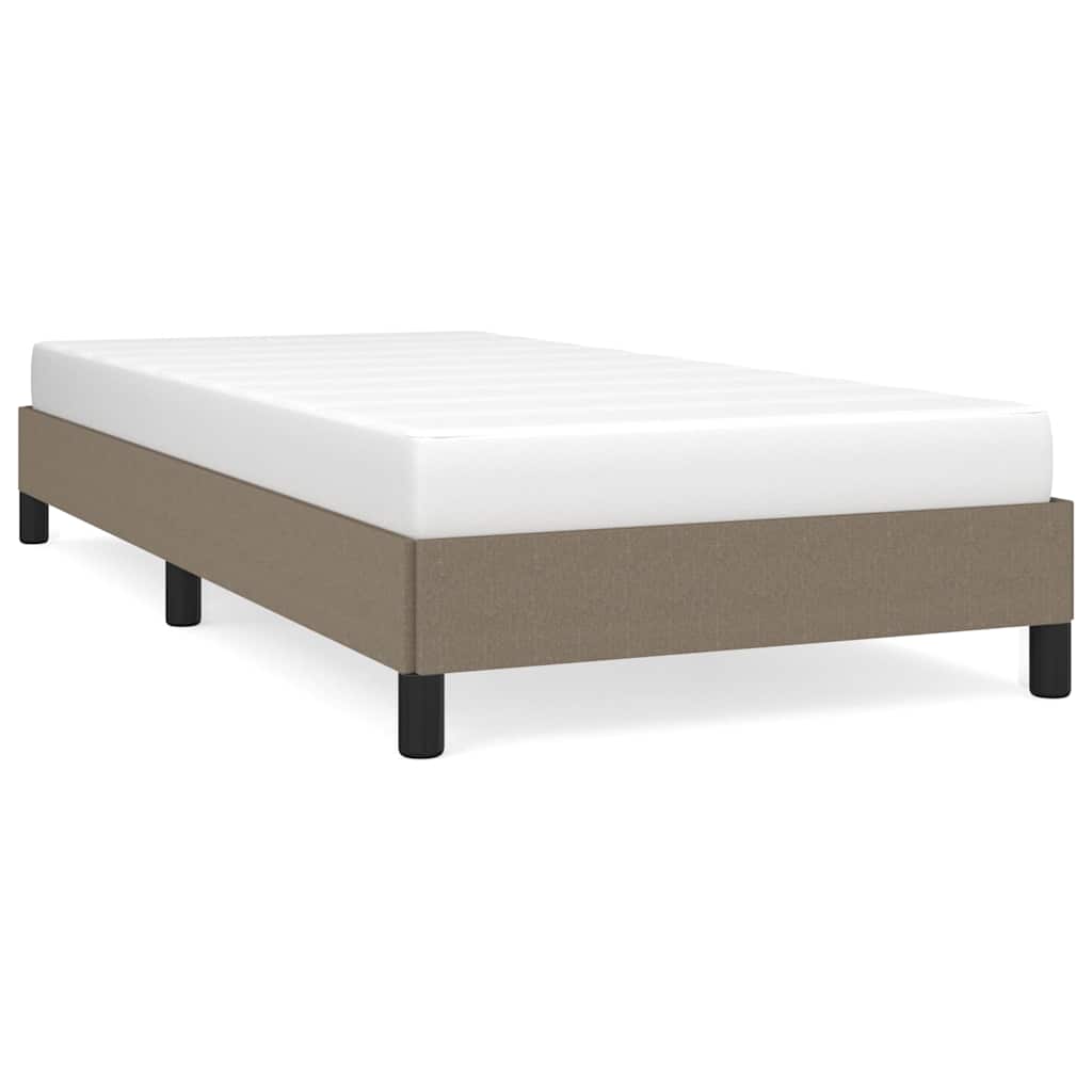 Bettgestell ohne Matratze Taupe 100x200 cm Stoff