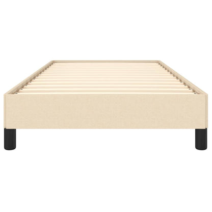 Bettgestell ohne Matratze Creme 100x200 cm Stoff