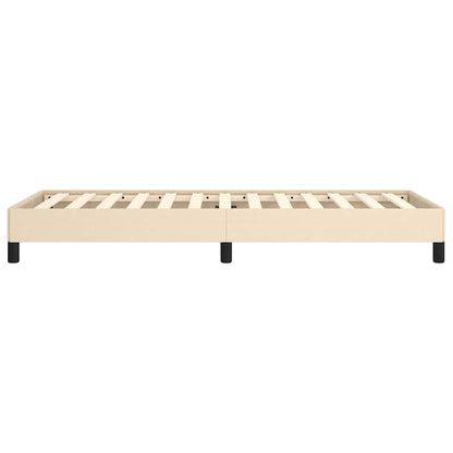 Bettgestell ohne Matratze Creme 100x200 cm Stoff