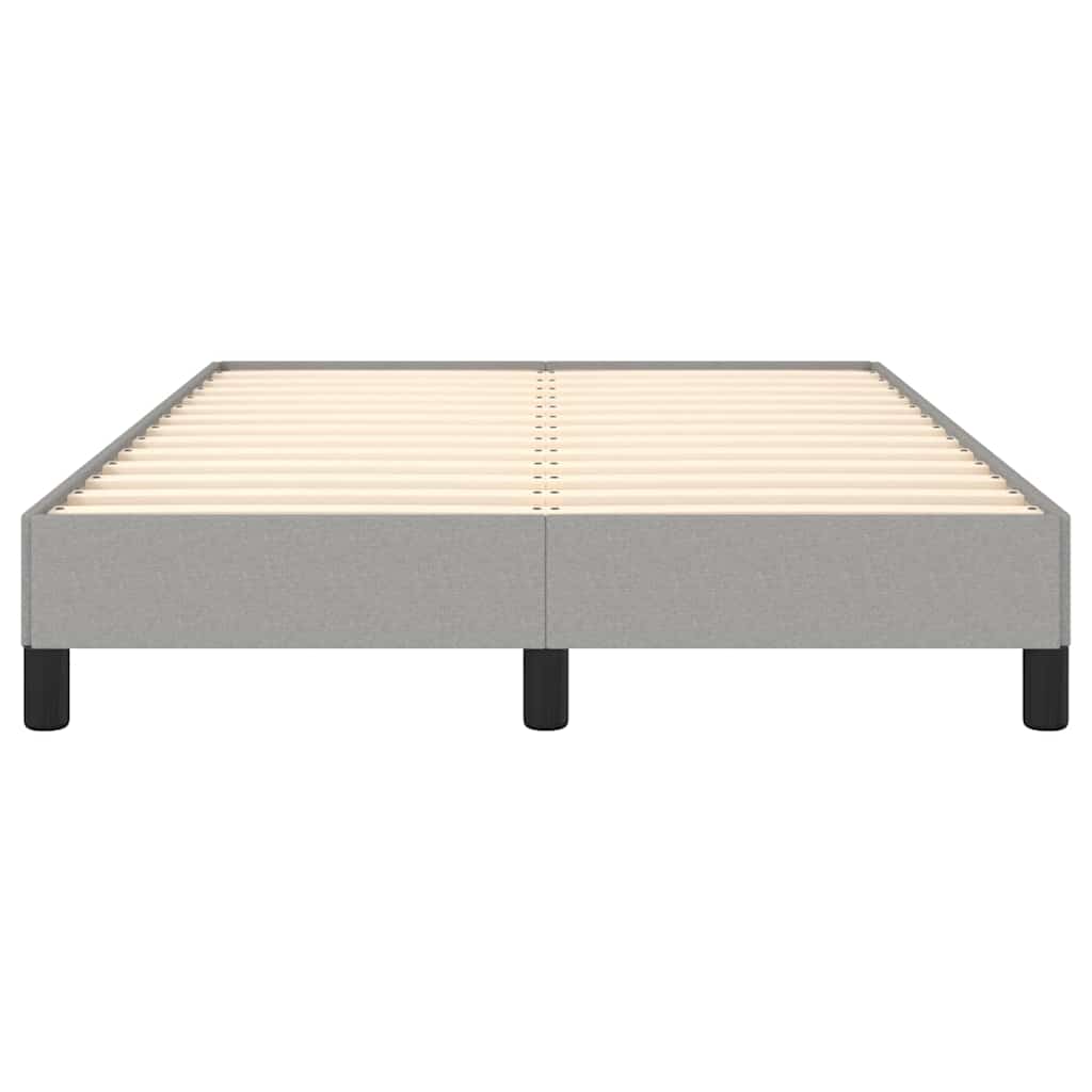 Bettgestell ohne Matratze Hellgrau 120x200 cm Stoff