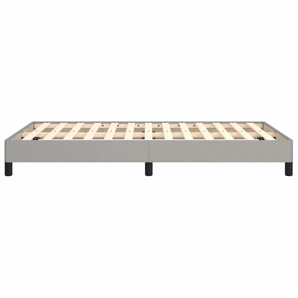 Bettgestell ohne Matratze Hellgrau 120x200 cm Stoff
