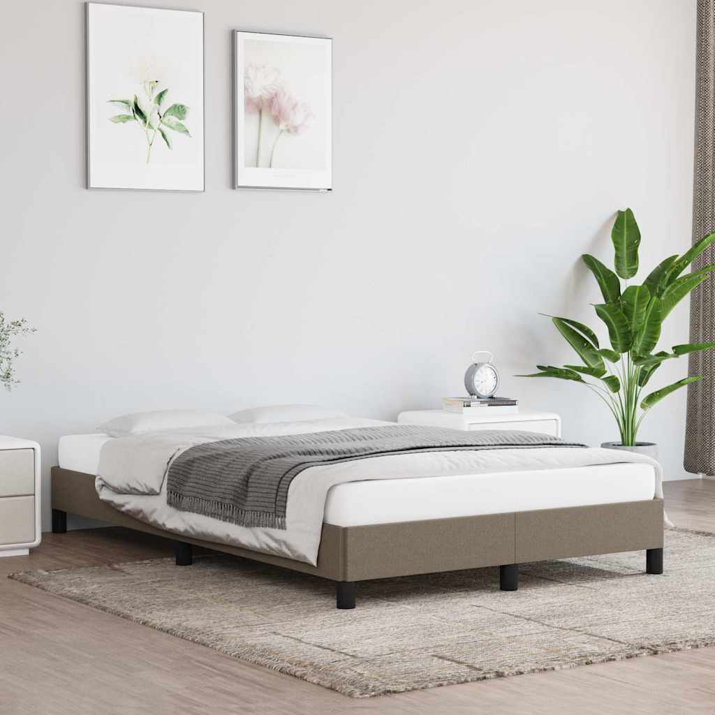 Bettgestell ohne Matratze Taupe 120x200 cm Stoff