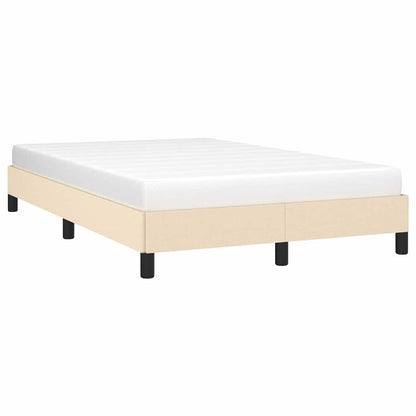 Bettgestell ohne Matratze Creme 120x200 cm Stoff