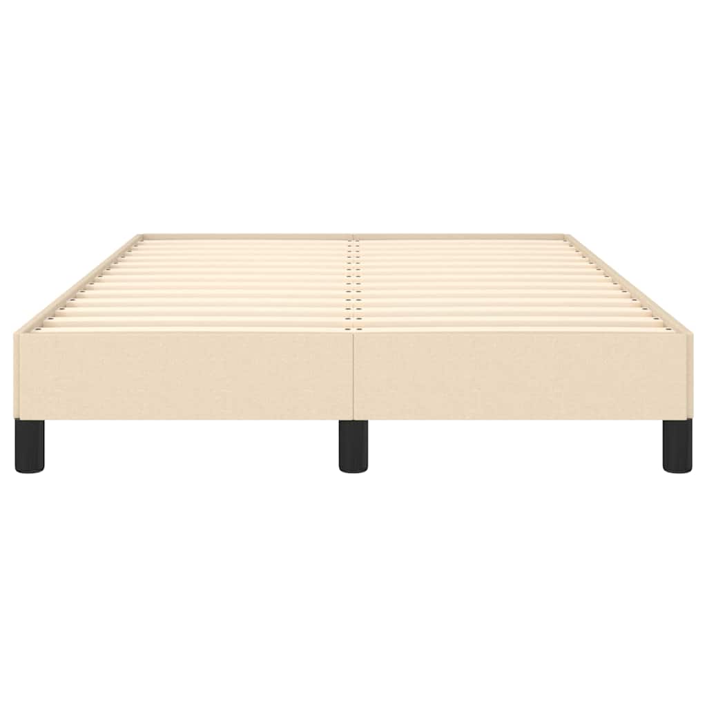 Bettgestell ohne Matratze Creme 120x200 cm Stoff