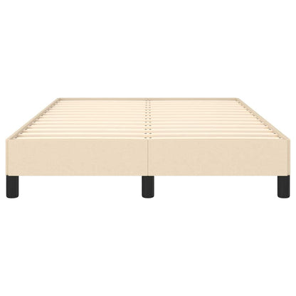 Bettgestell ohne Matratze Creme 120x200 cm Stoff