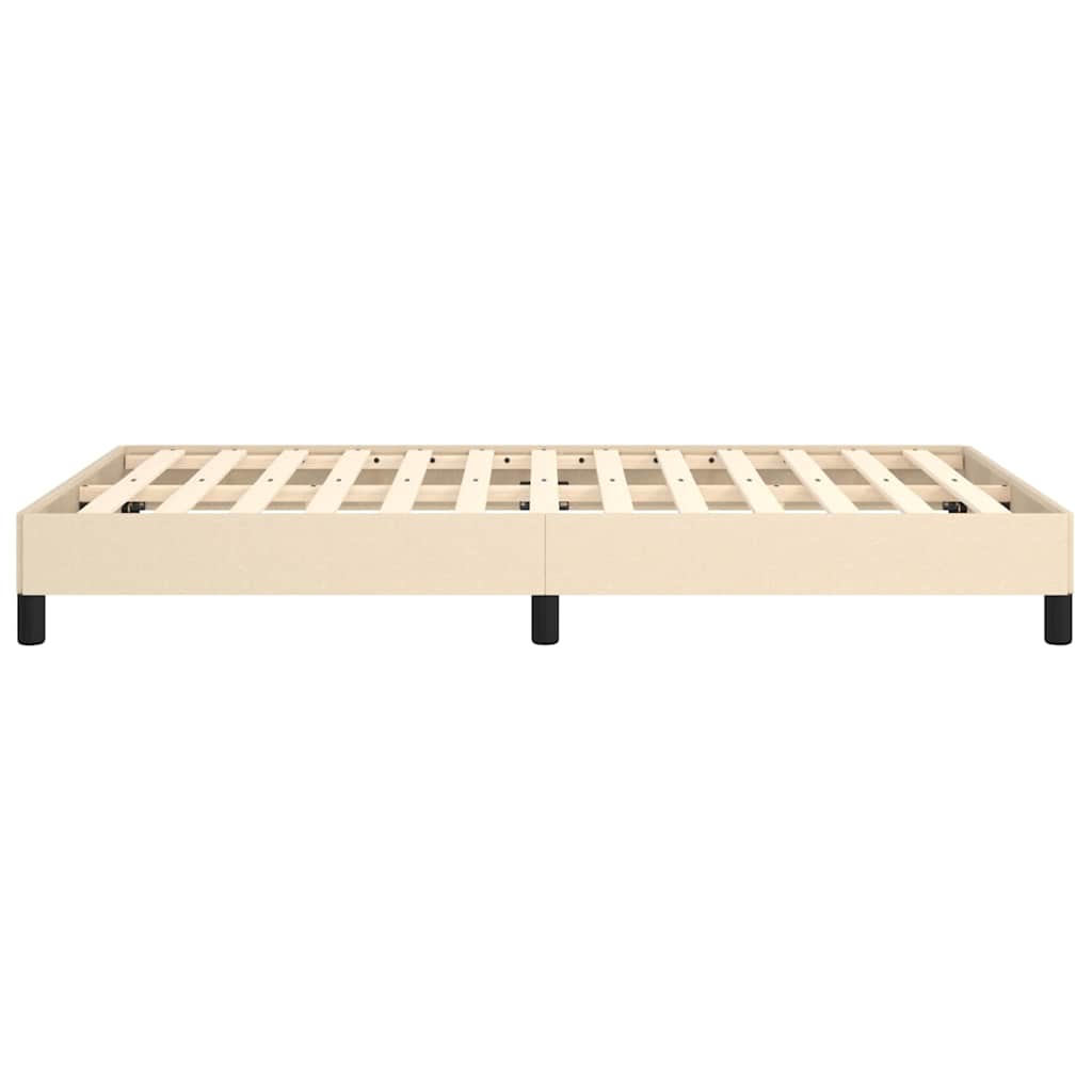 Bettgestell ohne Matratze Creme 120x200 cm Stoff